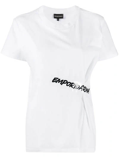 Emporio Armani Logo Tape Short-sleeved T-shirt In White