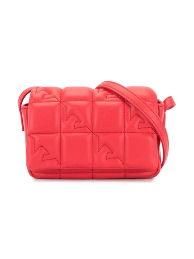 Emporio Armani Kids' Quilted Effect Shoulder Bag In Red