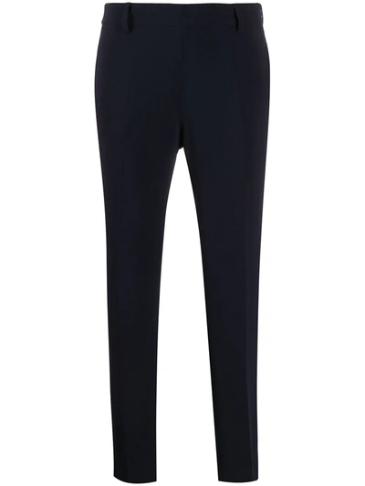 Alberto Biani Low-waist Tapered Trousers In Blue