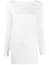 Rick Owens Layered Effect Jumper In White