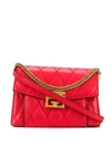 Givenchy Diamond Quilted Shoulder Bag In Red