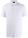 Emporio Armani Short Sleeve Polo Shirt In White