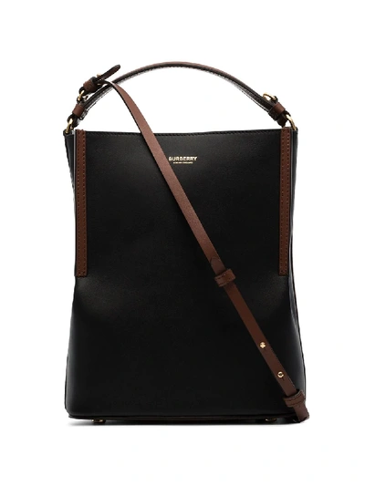 Burberry Black Leather Bucket Bag In 黑色