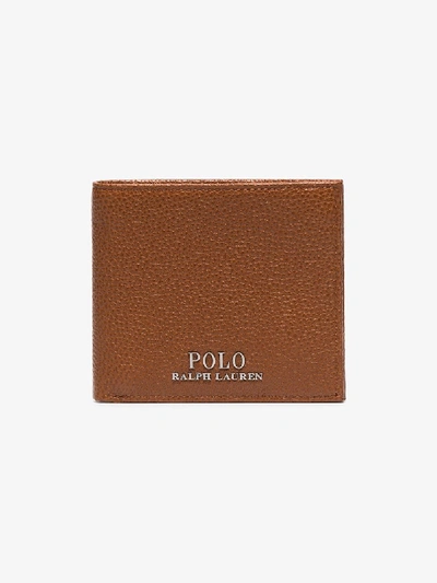 Polo Ralph Lauren Brown Logo Leather Bifold Wallet