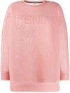 Fendi Ff Motif Mesh Sweatshirt In Pink