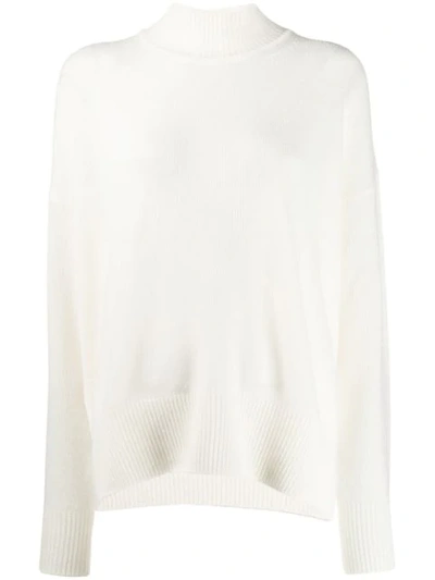 Jil Sander High-neck Knitted Jumper In White