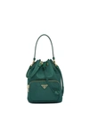 Prada Duet Bucket Bag In Green