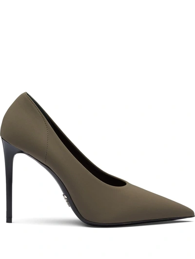 Prada Pointed Stiletto Pumps In Green