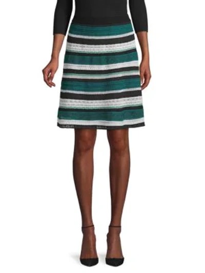 M Missoni Lace & Crochet-trimmed A-line Skirt In Ottanio