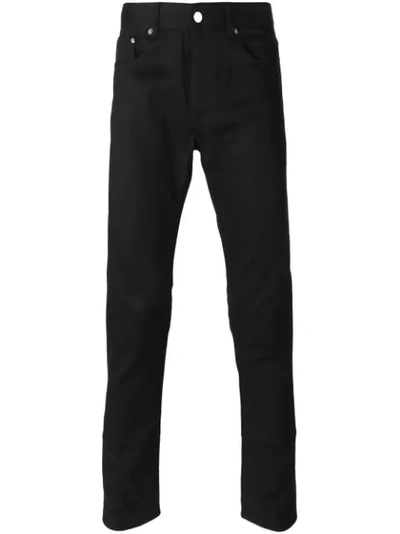 Givenchy Men's Contrast-topstitching Straight-leg Trousers In Blue