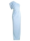 Black Halo Egan One-shoulder Gown In Degas Blue