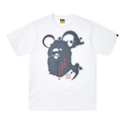 Pre-owned Bape  X Dover Street Market Year Of The Rat T-shirt White