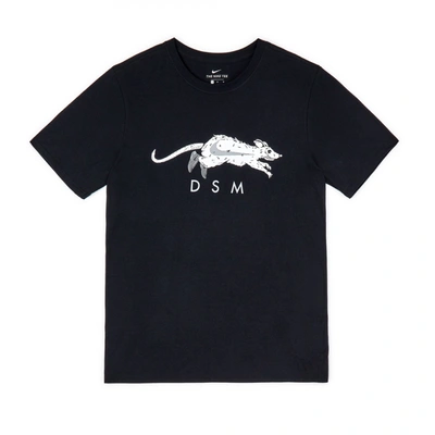 Pre-owned Nike  X Dover Street Market Year Of The Rat Running Rat T-shirt Black