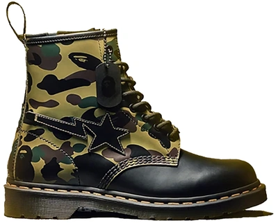 Pre-owned Dr. Martens'  1460 Zip A Bathing Ape In Camouflage