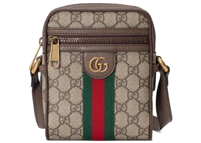 Pre-owned Gucci Ophidia Gg Shoulder Bag Beige/ebony
