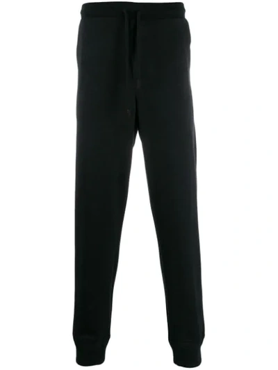 Ermenegildo Zegna Logo-embroidered Tapered Trousers In Blue