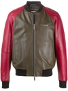 Dsquared2 Colour-block Bomber Jacket In Green
