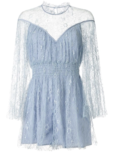 Alice Mccall Magicians Daughter Embroidered Playsuit In Blue