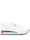 Tommy Jeans Logo Print Low Top Sneakers In White