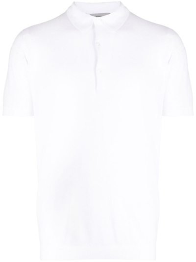 John Smedley Roth Sea Island Cotton Polo Shirt In White