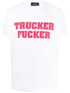 Dsquared2 Slogan-print Box-cut T-shirt In White