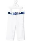 Ralph Lauren Babies' Skinny-fit Belted Chino Trousers In White