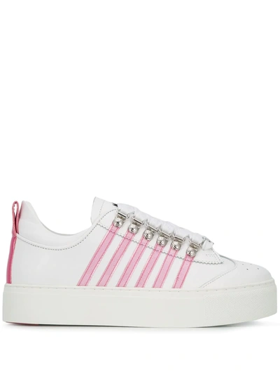 Dsquared2 Stripe-side Low-top Trainers In White