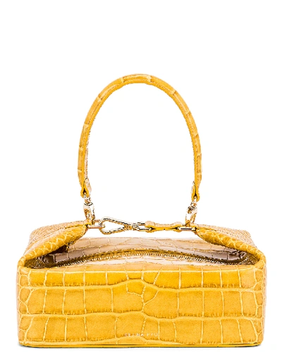 Rejina Pyo Leather Emboss Croc Duck Egg Shoulder Bag In Yellow