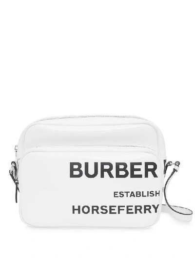 Burberry Logo Shoulder Bag In White