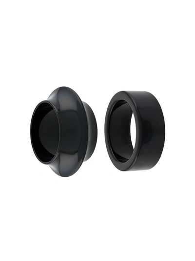 Dsquared2 Structured Resin Bangles In Black