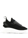 Dsquared2 Speedster Knitted Slip-on Sneakers In Black