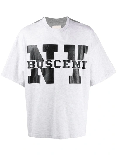 Buscemi Boxy-fit Logo Print T-shirt In Light Grey