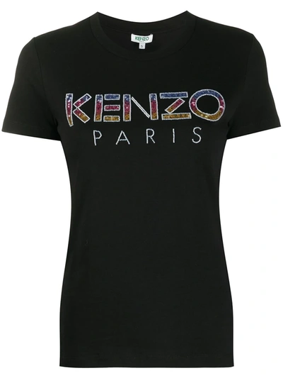 Kenzo Embellished-logo T-shirt In Black