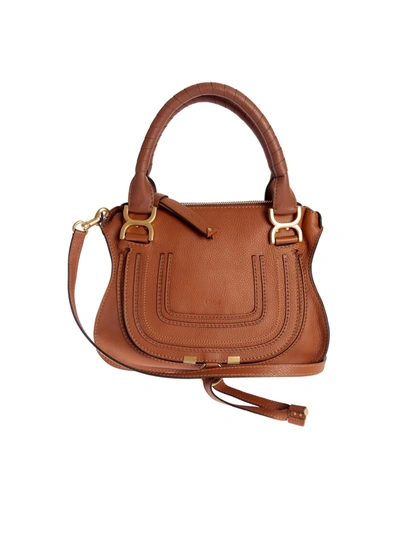 Chloé Classic Marcie Bag In Tan Color In Brown