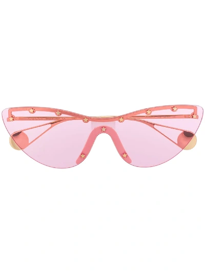 Gucci Cat Eye Mask Sunglasses In 粉色