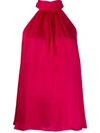 Zimmermann Women's Silk Bow Halterneck Blouse In Pink-drk