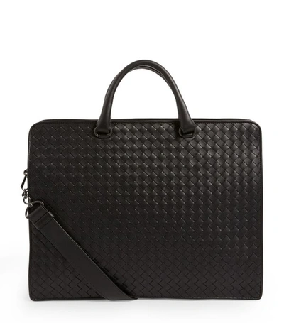 Bottega Veneta Leather Intrecciato Briefcase