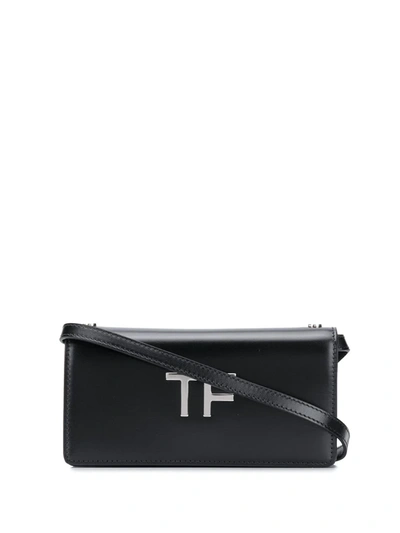 Tom Ford Box Palmellato Mini Bag In Black