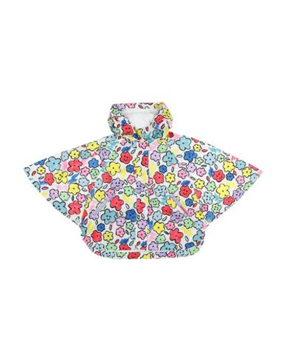 Stella Mccartney Kids' Smiling Flowers Rain Poncho In White