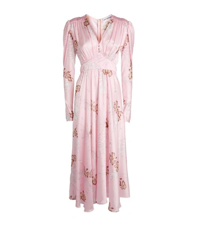 Rabanne Hawaiian-print Maxi Dress In Pink