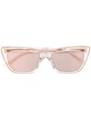Stella Mccartney Cat-eye Inlaid Chain Sunglasses In Neutrals