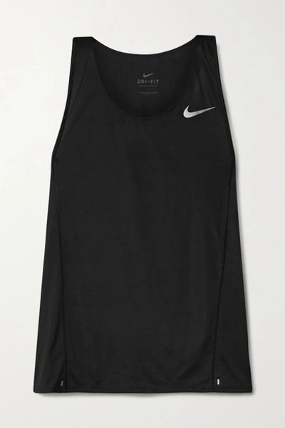 Nike City Sleek Printed Dri-fit Tank In Black