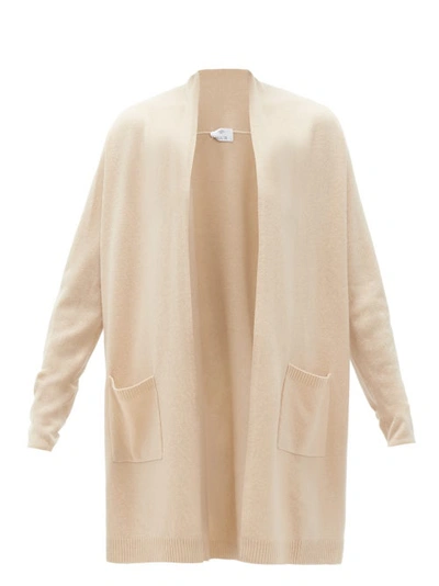 Allude Wool And Cashmere-blend Cardigan In Beige