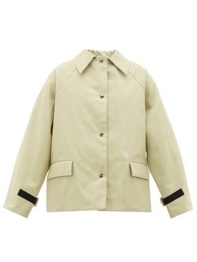 Kassl Editions Reversible Canvas, Shearling And Shell Coat In Green