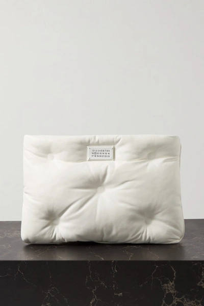 Maison Margiela Pillow Quilted Leather Pouch In White