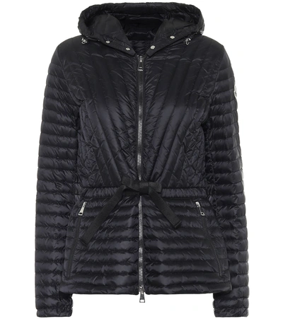 Moncler Orchidee Grosgrain-trimmed Hooded Quilted Shell Down Jacket In Black