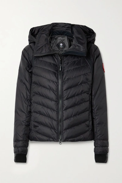 Canada Goose Hybridge Base Hooded Quilted Shell Down Jacket In Black