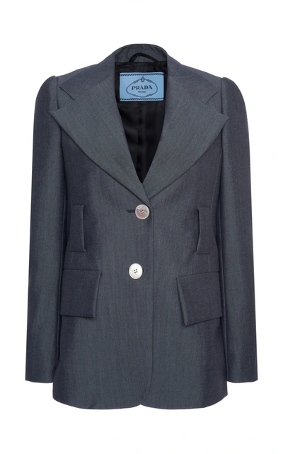 ジャケット Prada Grey Mohair Blend Blazer Prada Mohair-blend Blazer In Grey | ModeSens