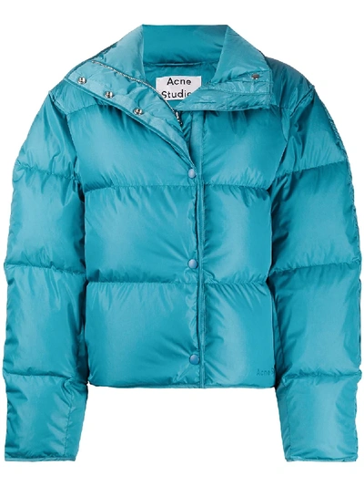 Acne Studios Oliviera Tech-nylon Down Coat In Blue