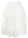 Simone Rocha Embroidered Gathered Tulle Midi Skirt In White